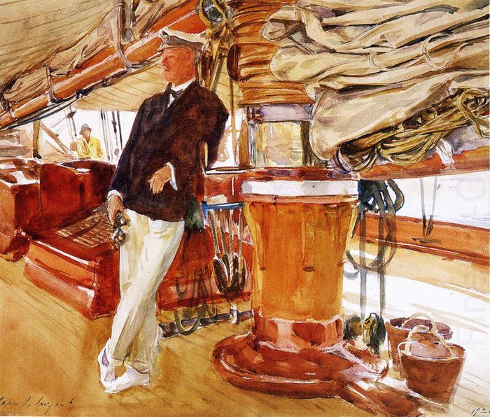 John Singer Sargent On the Deck of the Yacht Constellation china oil painting image